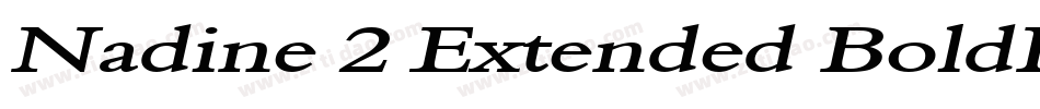 Nadine 2 Extended BoldItalic字体转换